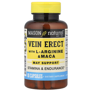 Mason Natural, Vein Erect with L-Arginine & Maca, 80 Capsules