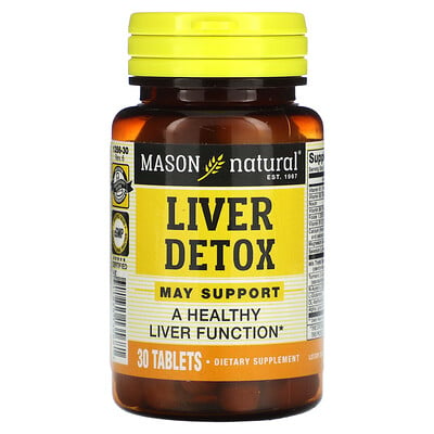 

Mason Natural Liver Detox, 30 таблеток