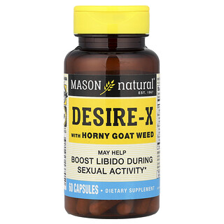 Mason Natural, Desire-X med Horny Goat Weed, 60 kapsler