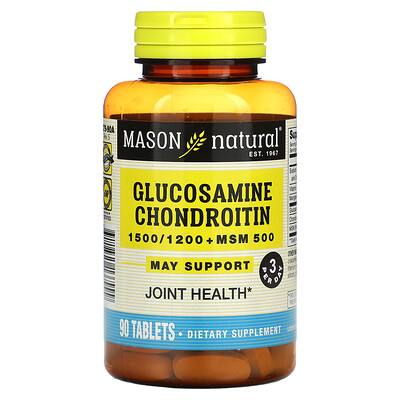 

Mason Natural Glucosamine Chondroitin + MSM 90 Tablets