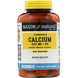 Mason Natural, Chewable Calcium + D3, Coffee Mocha Flavor, 600 mg, 100 Chewables отзывы