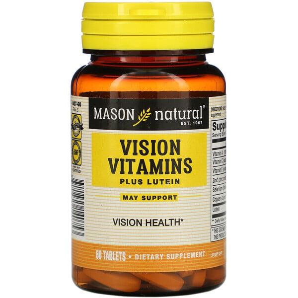 Vitaminas más luteína para la visión, 60 comprimidos