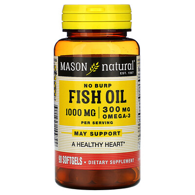 

Mason Natural Рыбий жир, 1000 мг, 90 мягких таблеток