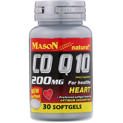 Mason Natural COQ-10, 200 mg, 30 Softgels