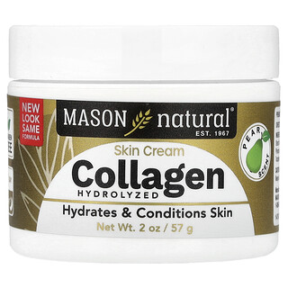 Mason Natural, Kollagen hudkrem, hydrolysert, alle hudtyper, pære, 57 g