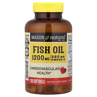 Mason Natural, Aceite de pescado, 1200 mg, 120 cápsulas blandas