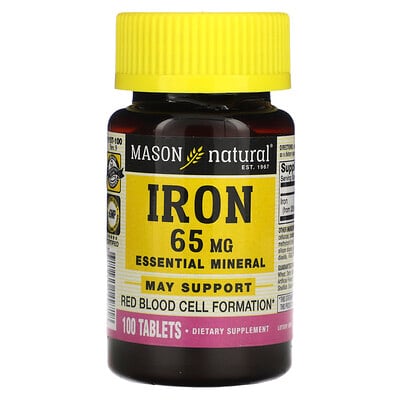 

Mason Natural Iron 65 mg 100 Tablets