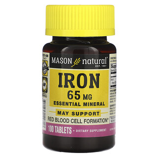 Mason Natural‏, حديد، 65 ملجم، 100 قرص