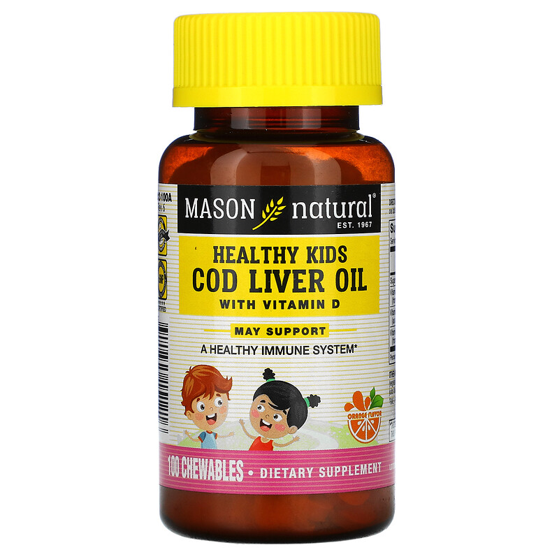 Mason Natural, Healthy Kids, Cod Liver Oil with Vitamin D