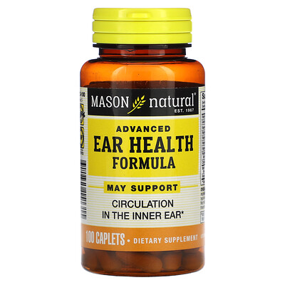 

Mason Natural Улучшенная добавка для здоровья ушей и слуха, 100 таблеток