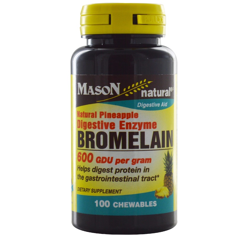 Mason Natural, Bromelain, 600 GDU, 100 Chewables iHerb