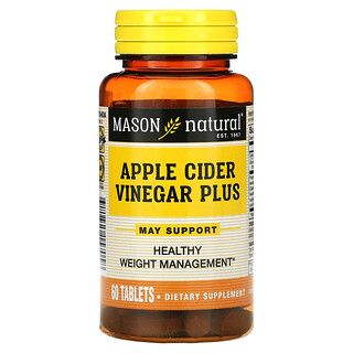 Mason Natural, アップルサイダービネガープラス、タブレット60粒