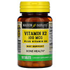 Mason Natural, Vitamina K2 Mais Vitamina D3, 100 mcg, 100 Comprimidos