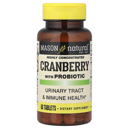 Mason Natural Highly Concentrated Cranberry with Probiotic, 60 Tablets