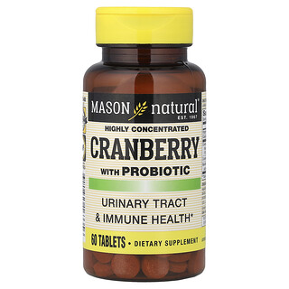 Mason Natural, Arándano rojo altamente concentrado con probióticos, 60 comprimidos