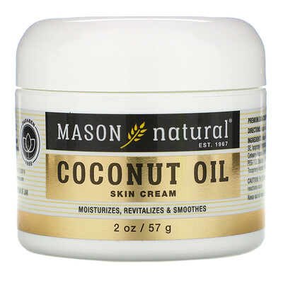 Mason Natural Coconut Oil Skin Cream, 2 oz (57 g)