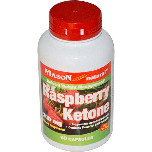 Mason Natural, Raspberry Ketone, 200 mg, 60 Capsules iHerb