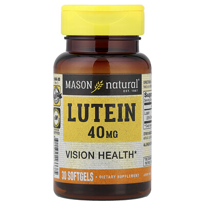 Product Image for Mason Natural, Lutein, 40 mg, 30 Softgels