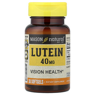 Mason Natural, Lutein, 40 mg, 30 Gel lembut