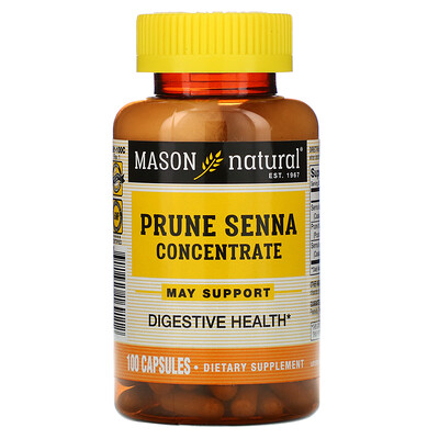 Mason Natural Prune Senna Concentrate, 100 Capsules