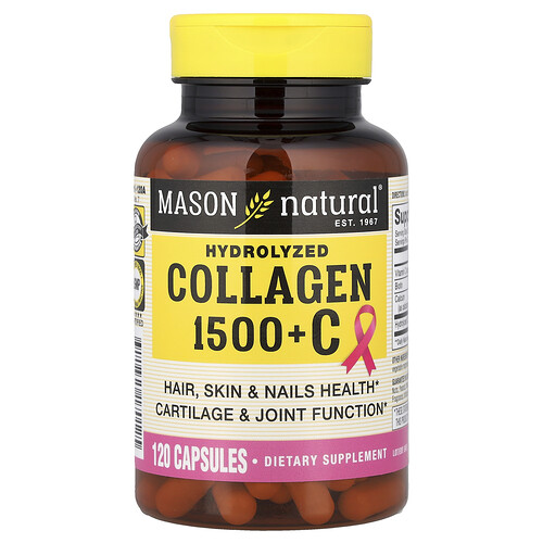Mason Natural, Colágeno hidrolizado 1500 + C, 120 cápsulas