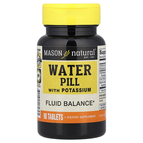 Mason Natural, Water Pill with Potassium, Wasserpille mit Kalium, 90 Tabletten
