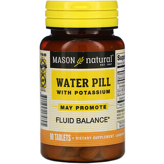 Mason Natural, Píldora de agua con potasio, 90 tabletas