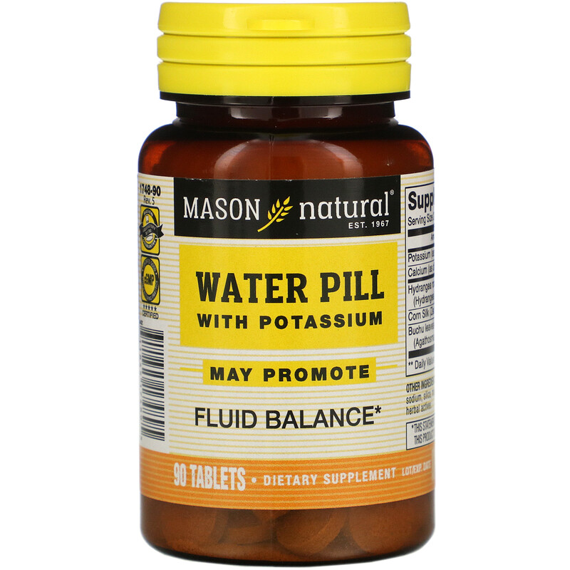 Mason Natural, Water Pill with Potassium, 90 Tablets iHerb