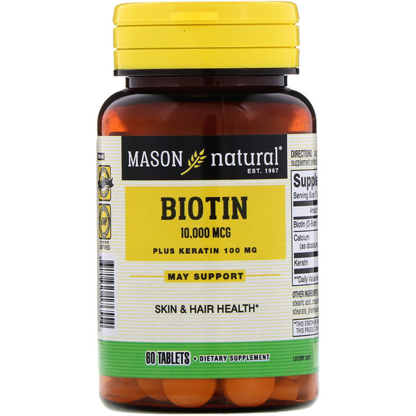 Mason Natural, ΠΠΈΠΎΡΠΈΠ½ Ρ ΠΊΠ΅ΡΠ°ΡΠΈΠ½ΠΎΠΌ, 10Β 000Β ΠΌΠΊΠ³, 60Β ΡΠ°Π±Π»Π΅ΡΠΎΠΊ