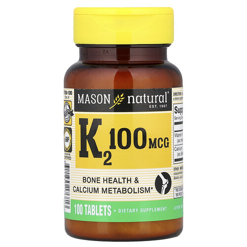 Mason Natural Vitamin K2, 100 Tablets