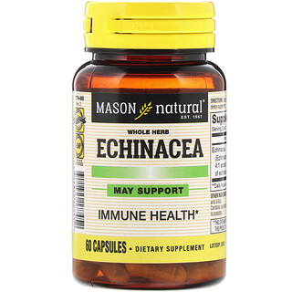 Mason Natural, Whole Herb Echinacea, 60 Capsules