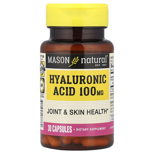 メイソンナチュラルズ Mason Natural, ヒアルロン酸、100mg、30粒