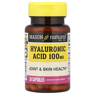 Mason Natural, Ácido Hialurônico, 100 mg, 30 Cápsulas