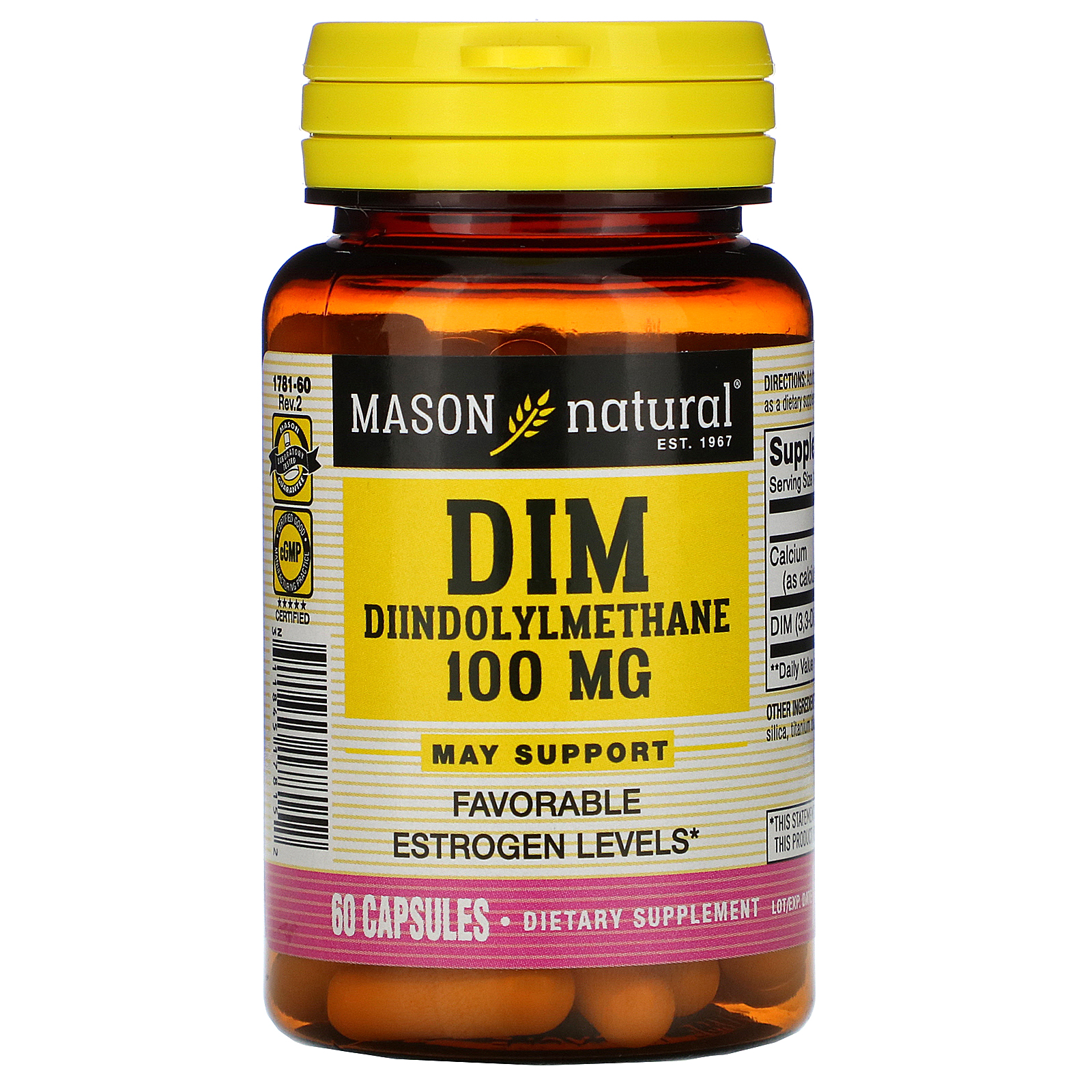 Mason Natural Dim Diindolylmethane 100 Mg 60 Capsules Iherb