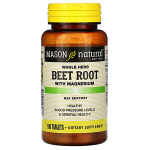 Отзывы о Масон Натуралс, Whole Herb Beet Root with Magnesium, 100 Tablets
