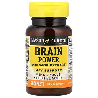 Mason Natural, Brain Power se šalvějovým extraktem, 60 kapslí