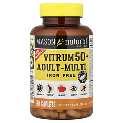Vitrum 50+ для дорослих, без заліза, 180 капсул