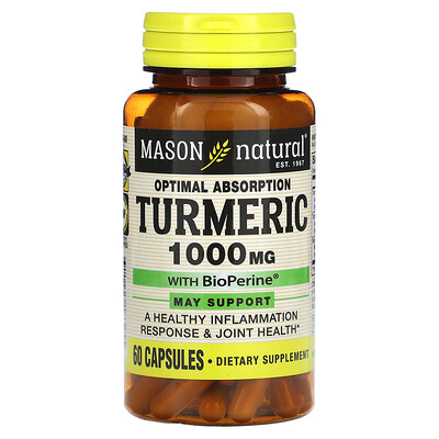 

Mason Natural Куркума с BioPerine 1000 мг 60 капсул
