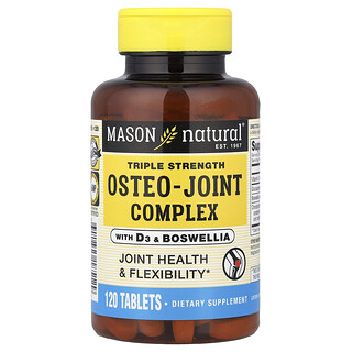 مايسن ناتورالز‏, مركب Osteo-Joint مع فيتامين د 3 وبوسويليا ، قوة ثلاثية ، 120 قرصًا