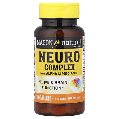Mason Natural, Neuro Complex con ácido alfa-lipoico, 100 comprimidos