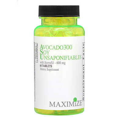 Maximum International Avocado 300 Soy Unsaponifiables, 600 мг, 60 таблеток