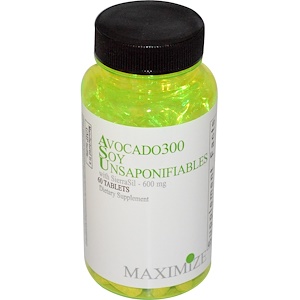 Купить Maximum International, Avocado 300 Soy Unsaponifiables, Неомыляемый остаток масла авокадо и бобов сои, 600 мг, 60 таблеток  на IHerb