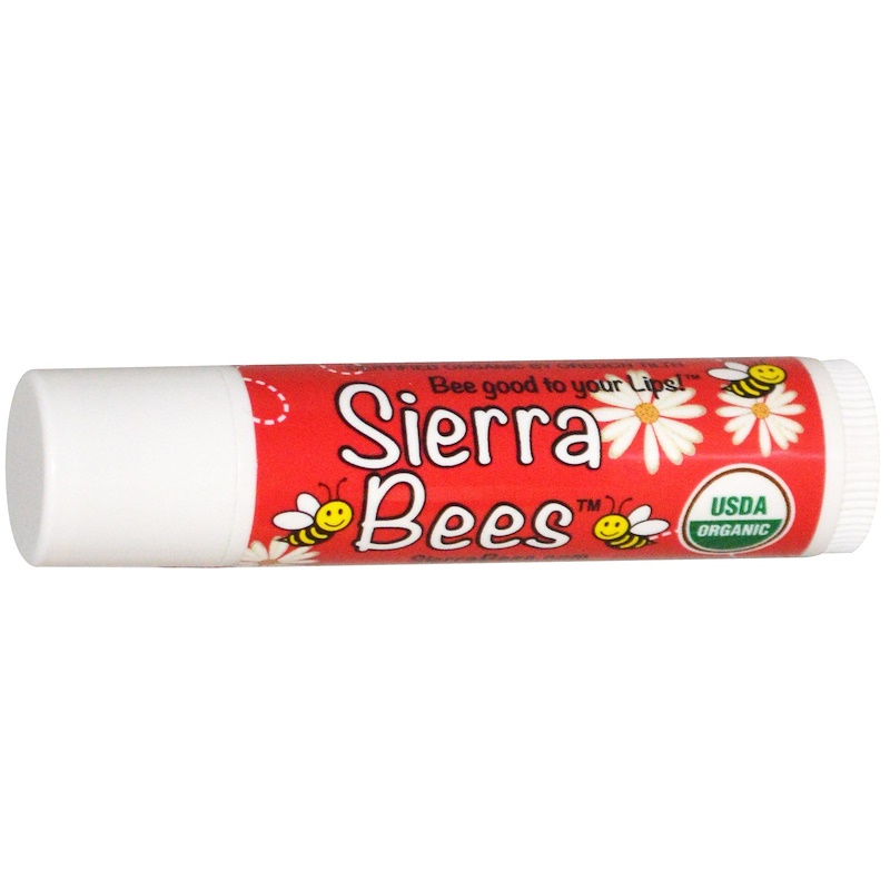 Sierra Bees, Organic Pomegranate Beeswax Lip Balm with Vitamin E - iHerb