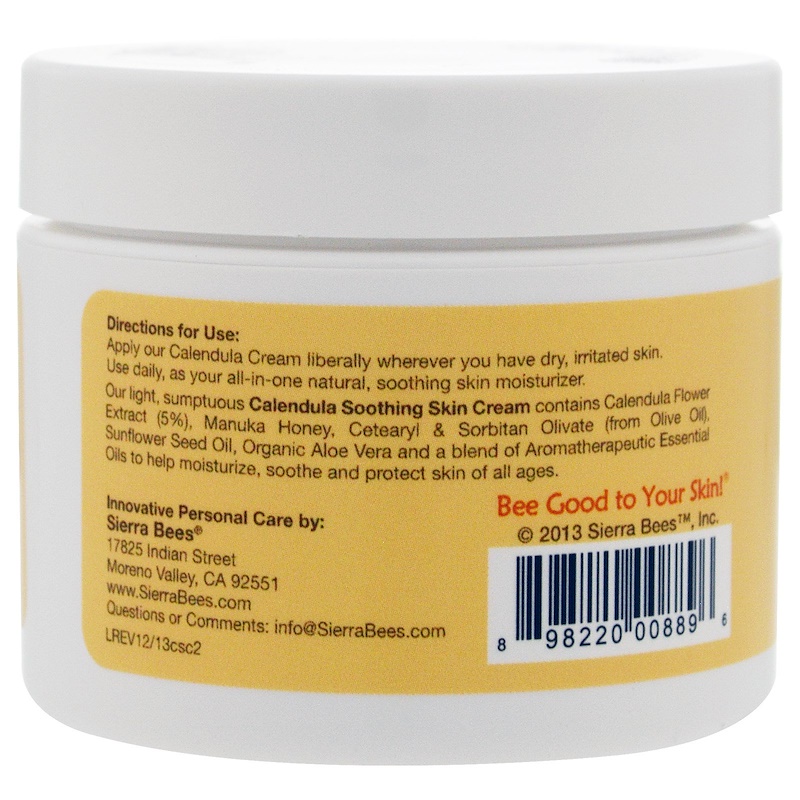 Sierra Bees, Calendula, Soothing Skin Cream, 2 oz (60 g) - iHerb
