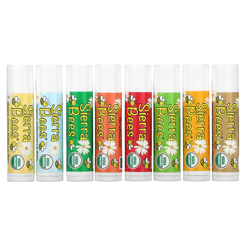8-Count Organic Lip Balm + 4-Count Organic Lip Balm + 3-Pack Sanitizing Kit