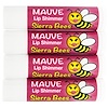 Sierra Bees, 발색 쉬머 립밤, 자주색, 4 팩키지