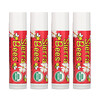 Sierra Bees, Bálsamos orgánicos para labios, Granada, Pack de 4 bálsamos, 4,25 g (0,15 oz) cada uno