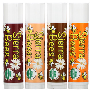 Sierra Bees, 有机润唇膏套装，4 支，每支 0.15 盎司（4.25 克）