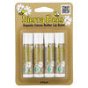 Sierra Bees‏, שפתון אורגני נגד יובש, חמאת קקאו, מארז של 4 יחידות, 4.25 גרם כל יחידה.