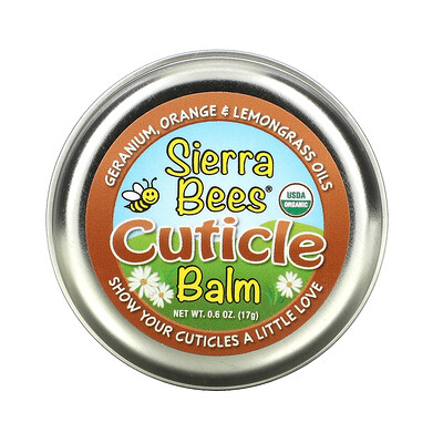 

Sierra Bees Cuticle Care Balm Geranium Orange & Lemongrass 0.6 oz (17 g)